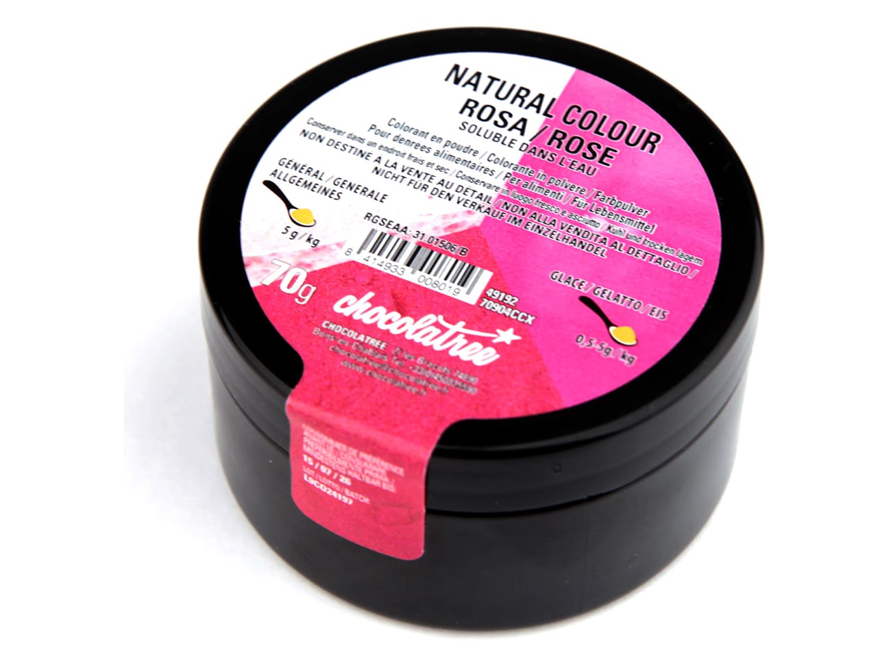 Colorant naturel rose en poudre - hydrosoluble - 70 g - Chocolatree