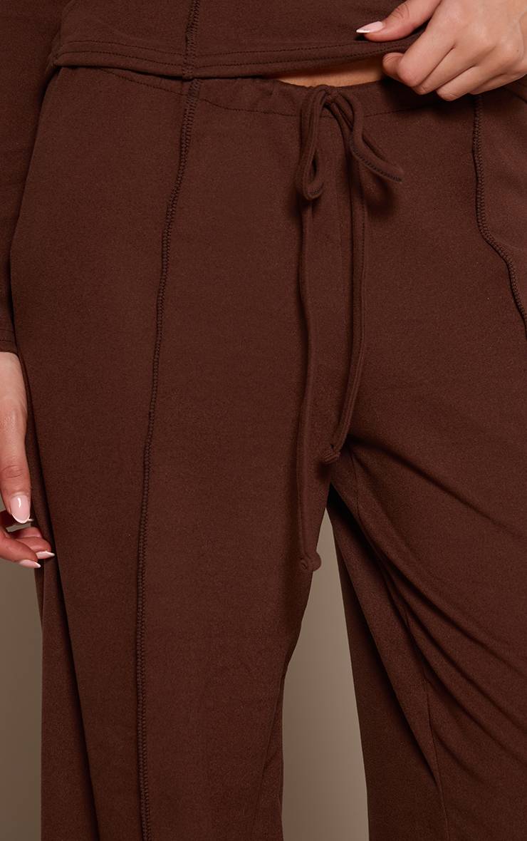 Pantalon Large À Détails De Coutures