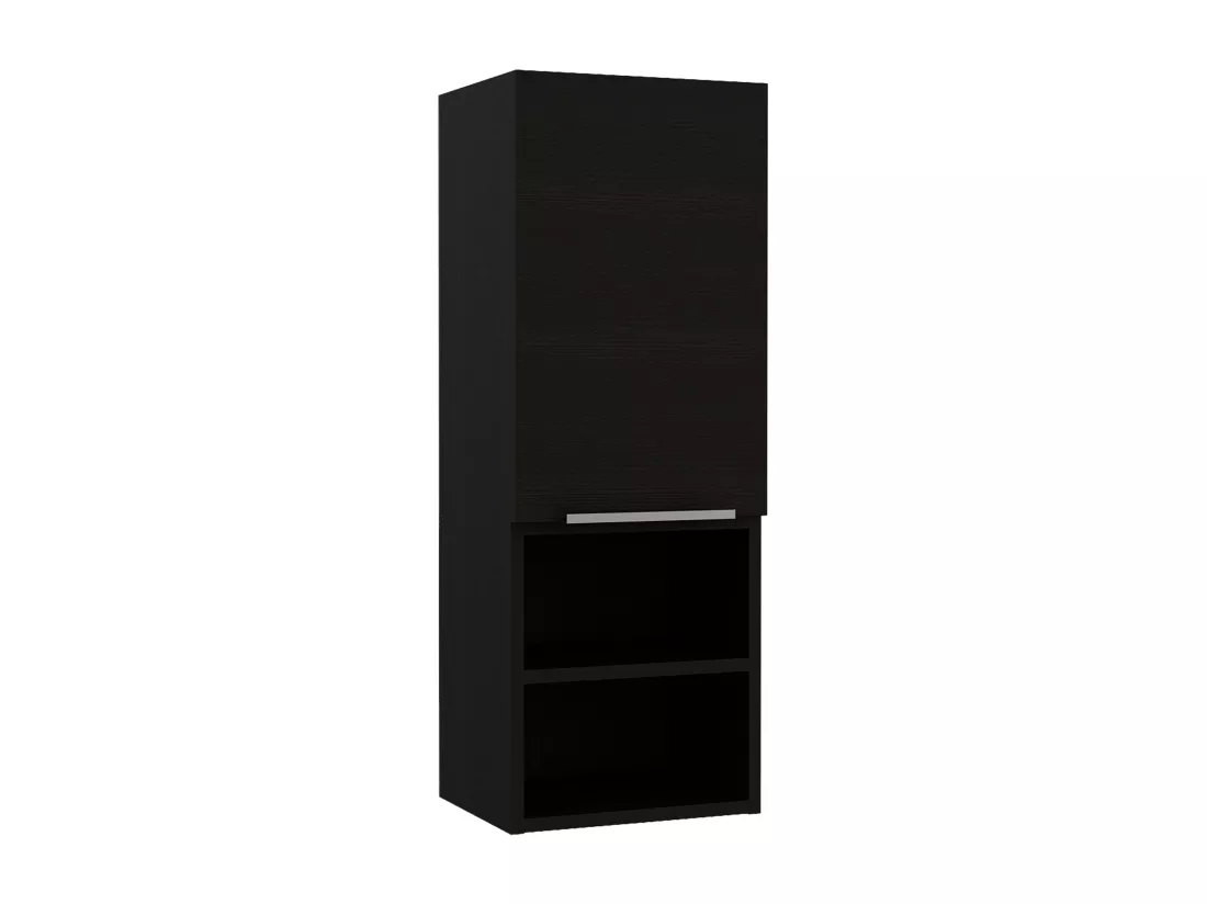 Armoire murale de salle de bain Mila, avec étagères , 81.7cm X 29.99 cm X 25.50 cm , Noir