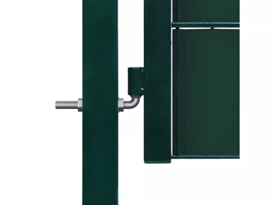 Portail de cl?ture PVC et acier 100x81 cm Vert