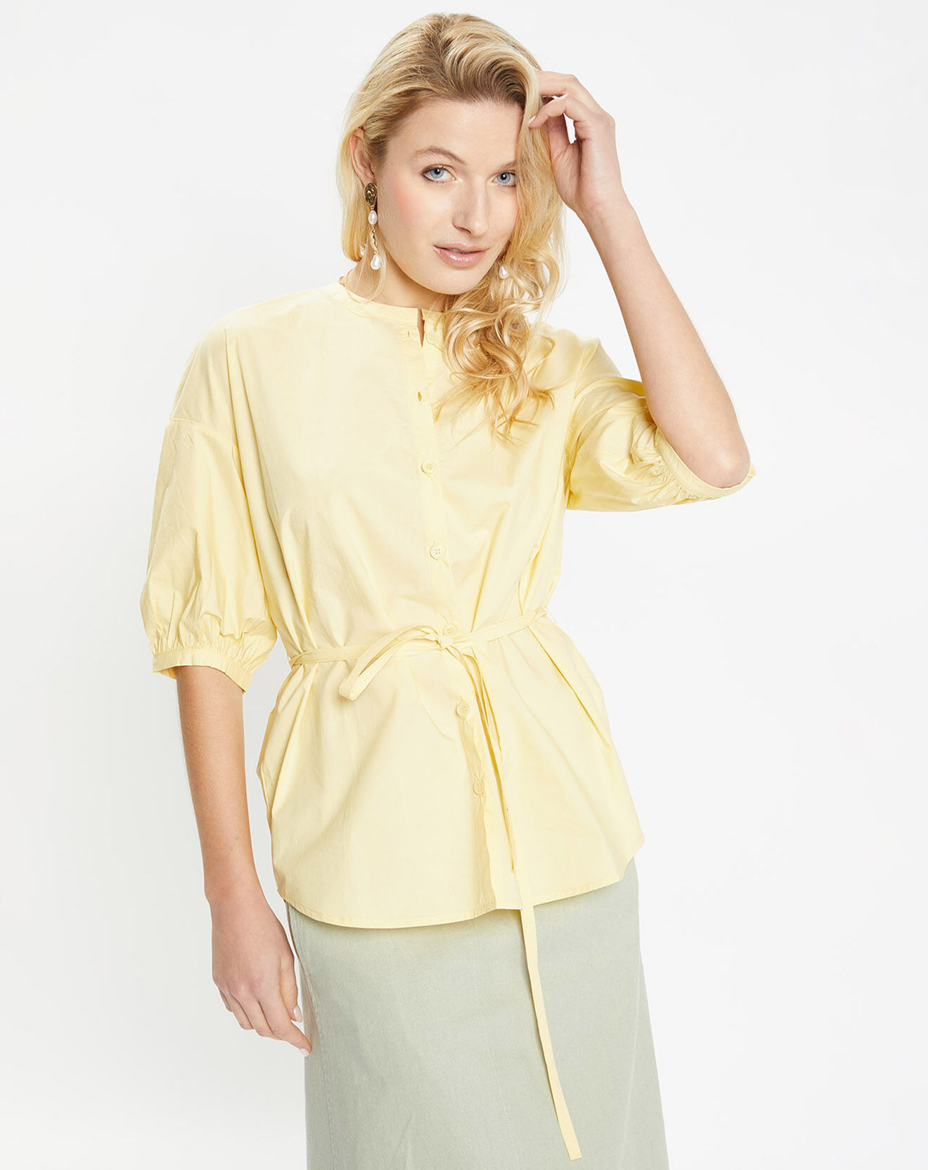 Jodhpur Top en Popeline de Coton bio Misto jaune