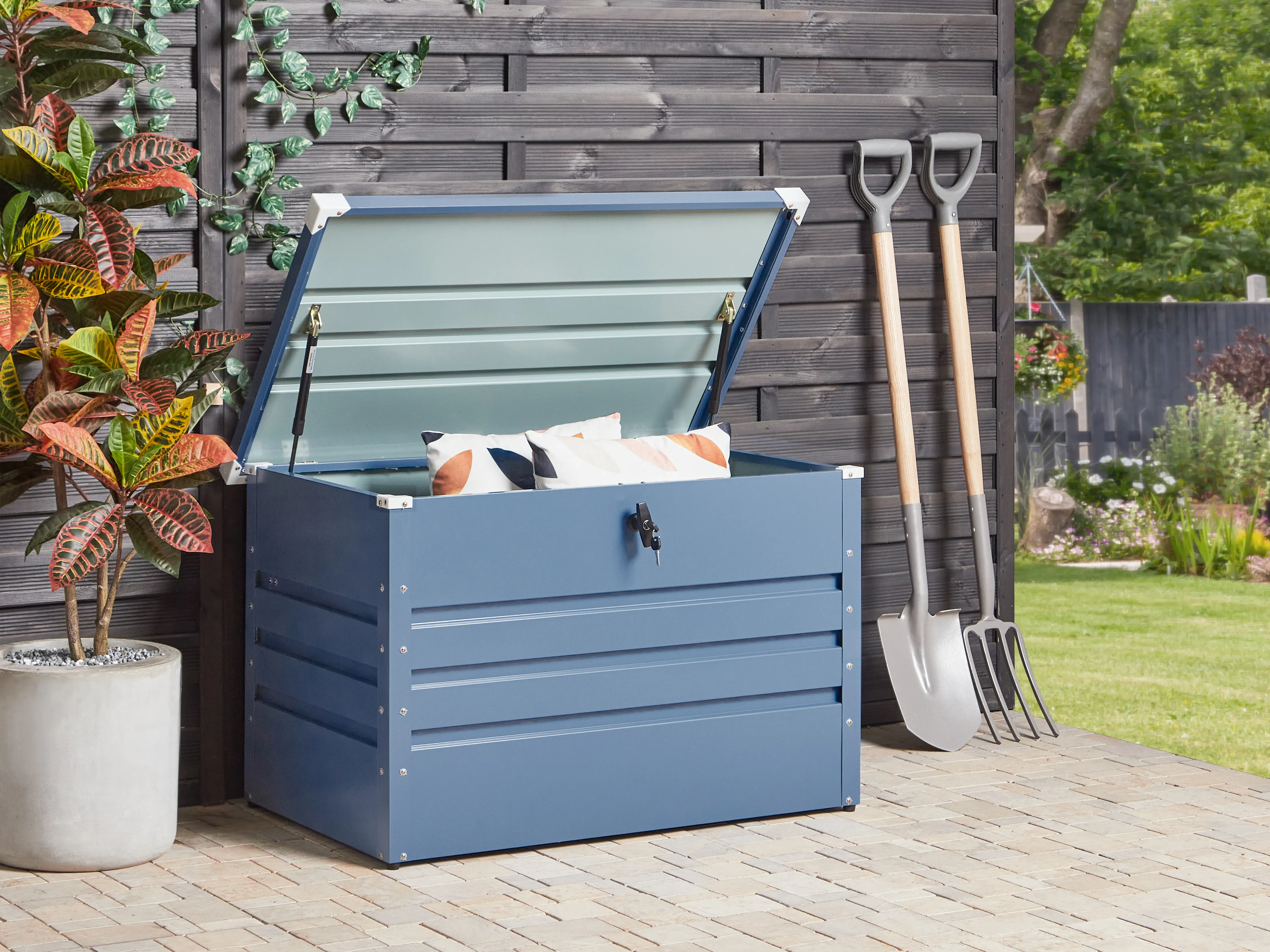 Kussenbox CEBROSA 100 cm 62 cm Blauw