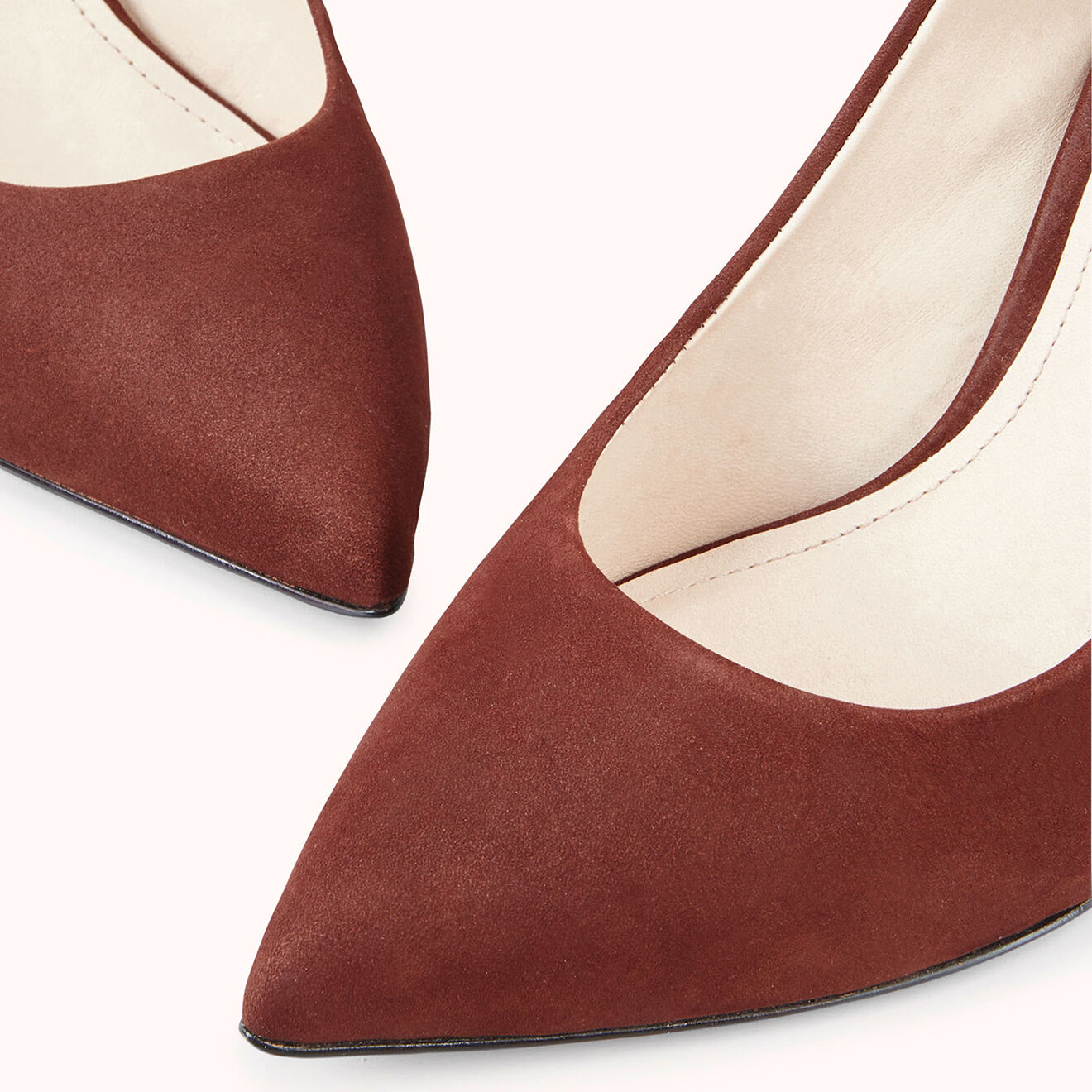 Cosmoparis Escarpins en Velours de Cuir Jissia rouge marroné - Talon 10 cm