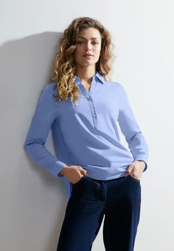 Piqué Hemdbluse - tranquil blouse blue