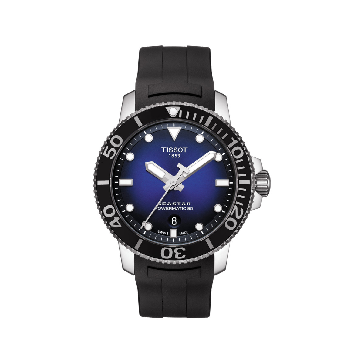 Montre Tissot homme automatique acier caoutchouc