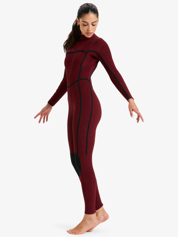 4/3 Rise Natural Combinaison de surf zip poitrine Noir Femme