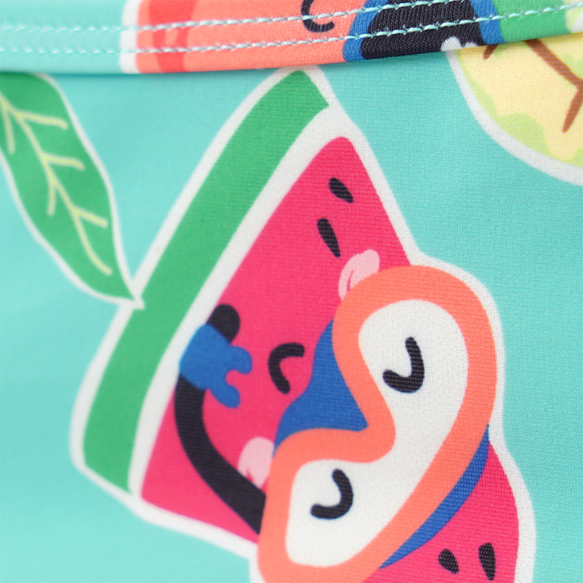 Famy Mädchen Bikini mit Allover-Print helltürkis