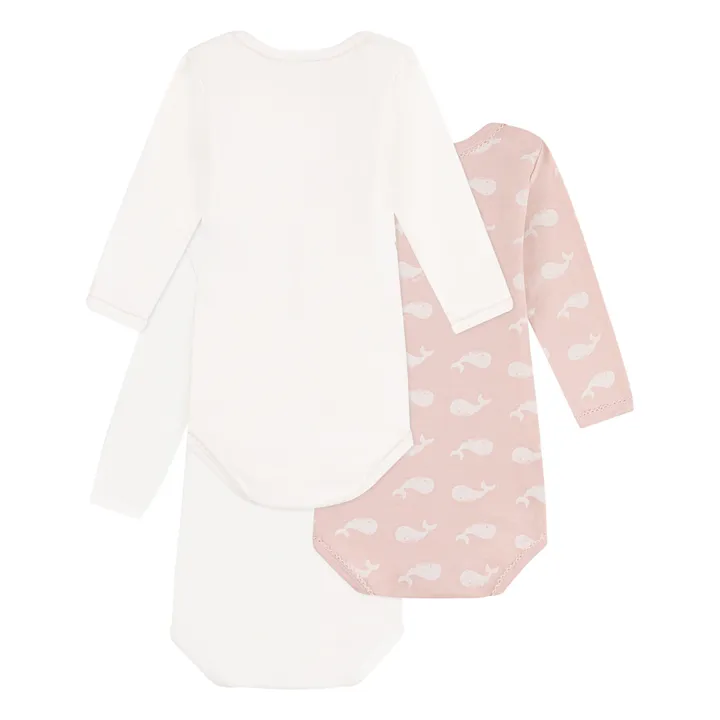 Petit Bateau Lot 3 Bodies Baleine | Rose