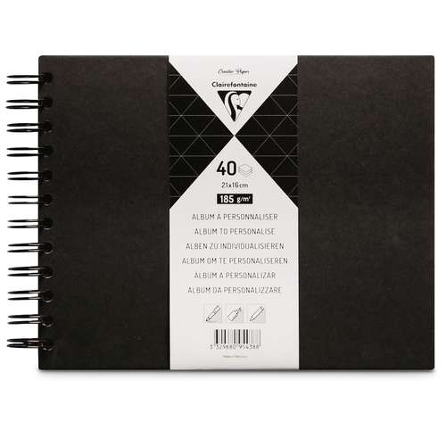 Clairefontaine schwarzes Spiralalbum zum Individualisieren