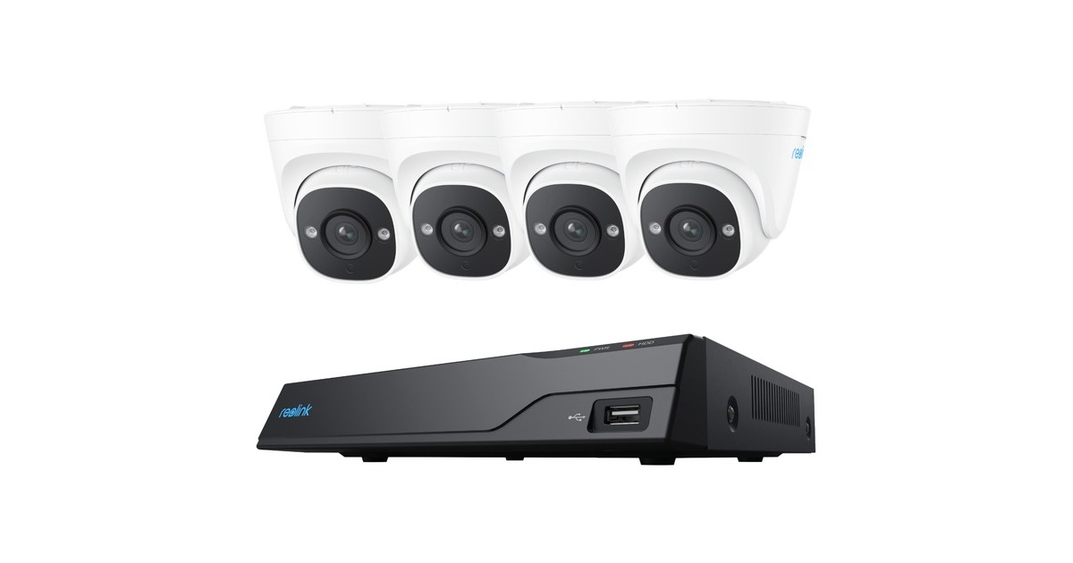 ReolinkNVS8-5MD4, slimme 5 MP PoE beveiligingscamera  (4 stuks, 5 MP, PoE, 2 TB)