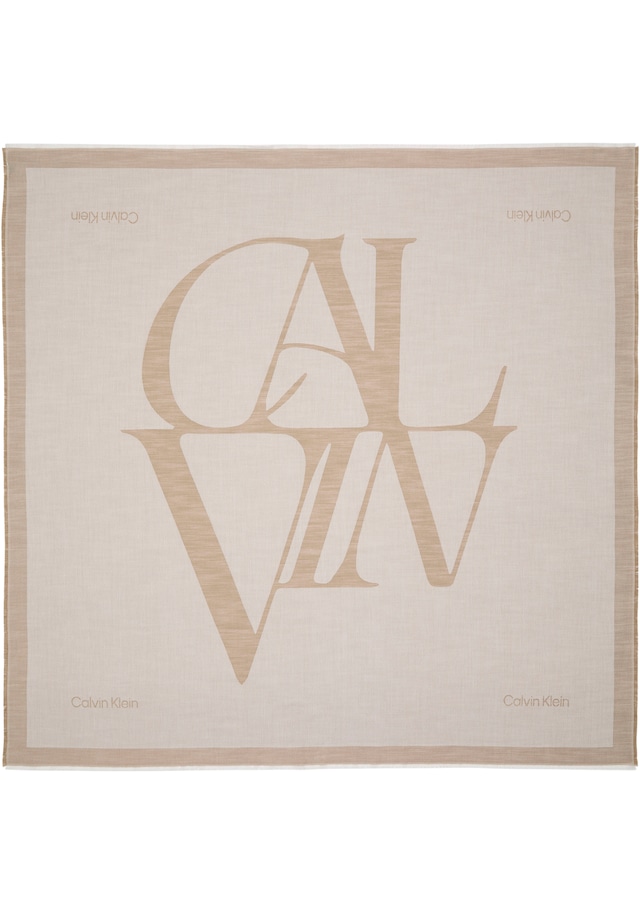 Calvin Klein Modetuch »CALVIN CHAMBRAY SQUARE SCARF« Mit Markenlabelemblem