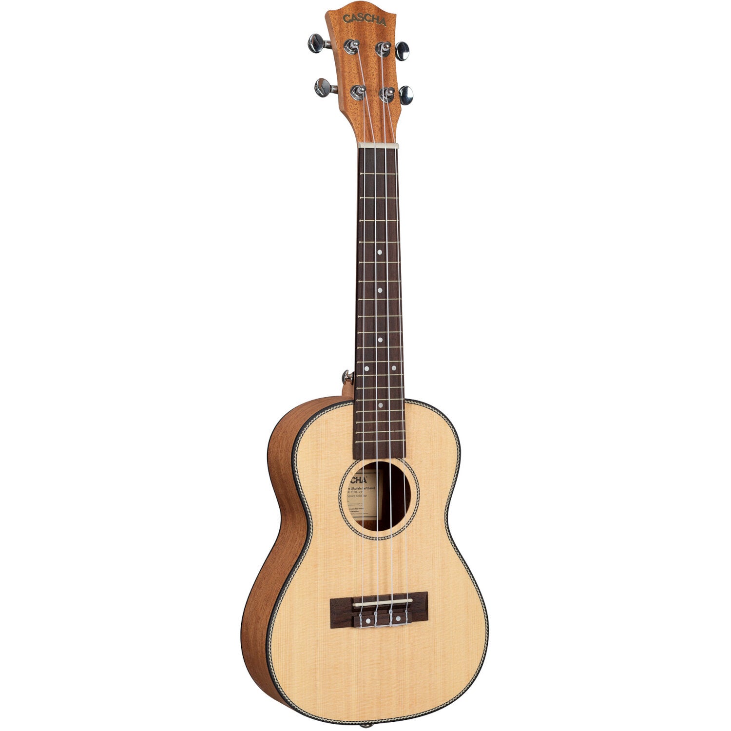 Cascha HH 2151L linkshandige solid top concert ukelele set