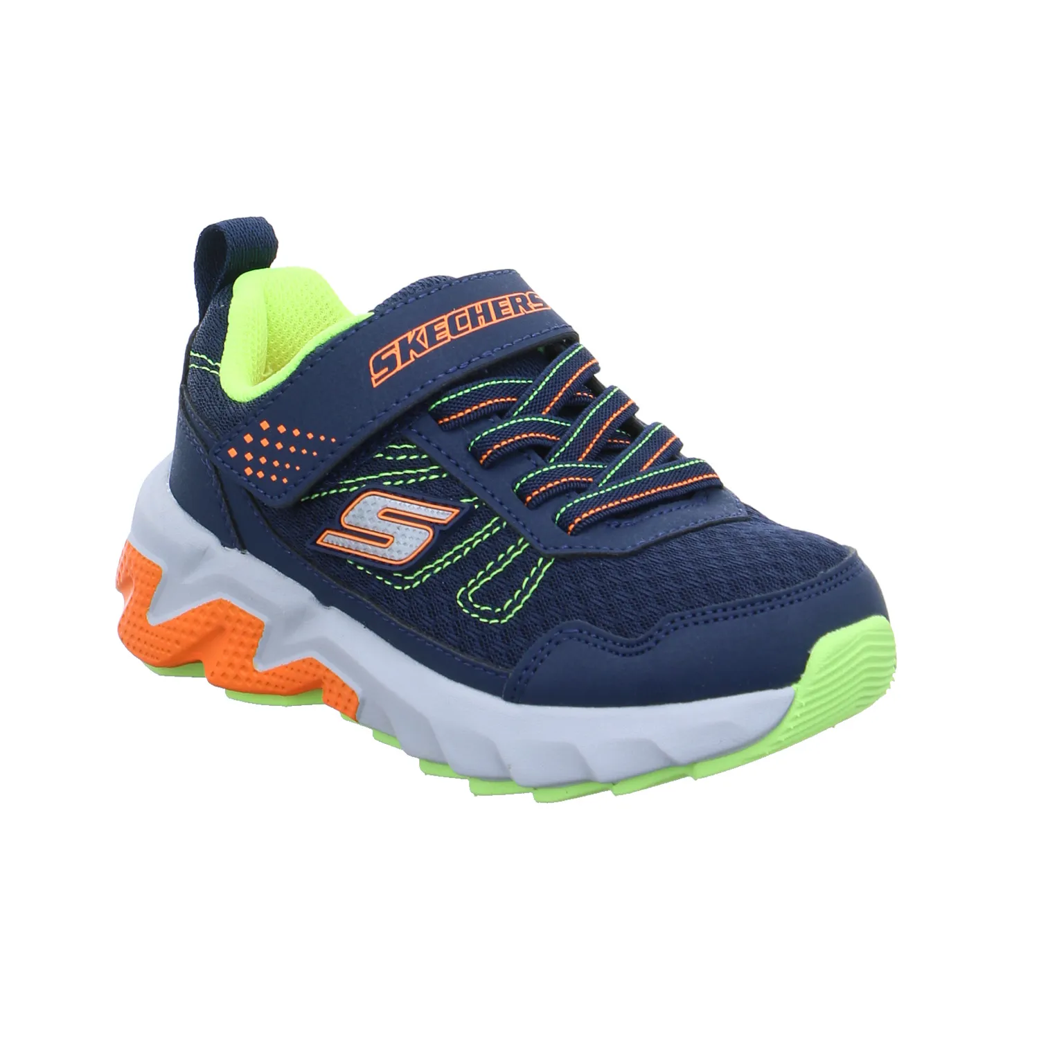 SKECHERS Kleinkinder-Halbschuh Klett Dunkelblau Textil  Sneaker