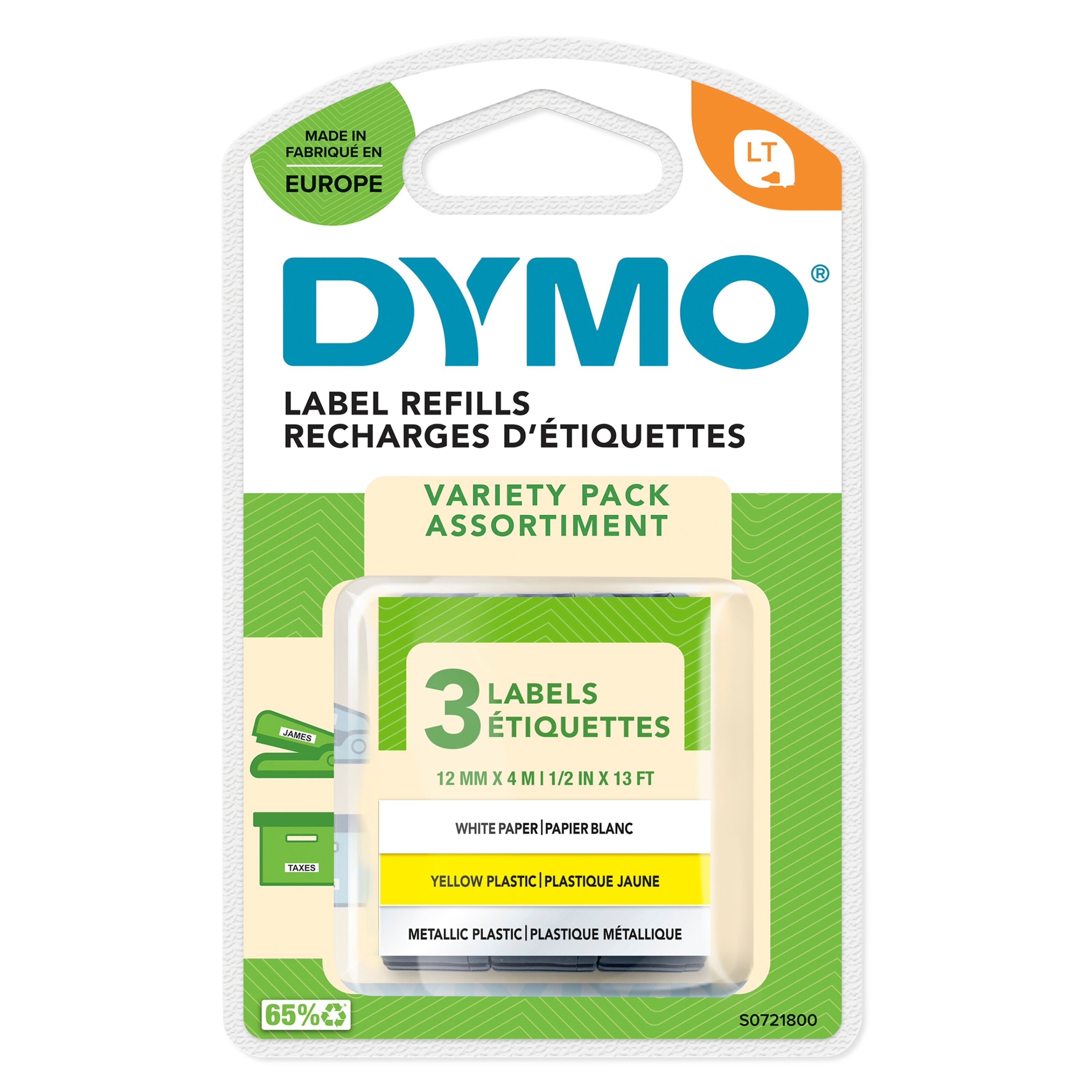 Dymo Letratag merketape 3-pakk