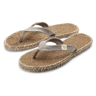 Unisex-Zehentrenner Naturfaser, Taupe
