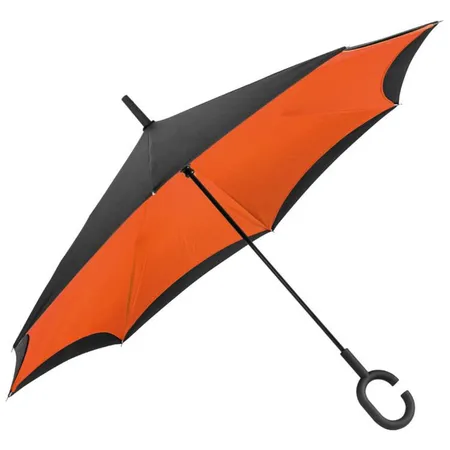 Macma Umgekehrter Regenschirm mit Griff zum Einhängen am Handgelenk, orange