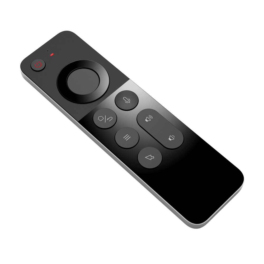 2.4Ghz Air Mouse Fernbedienung mit Keyboard und Sprachsteuerung für PC / Android TV Box / Smart TV / HTPC / Beamer / Mediaplayer - Schwarz / Grau