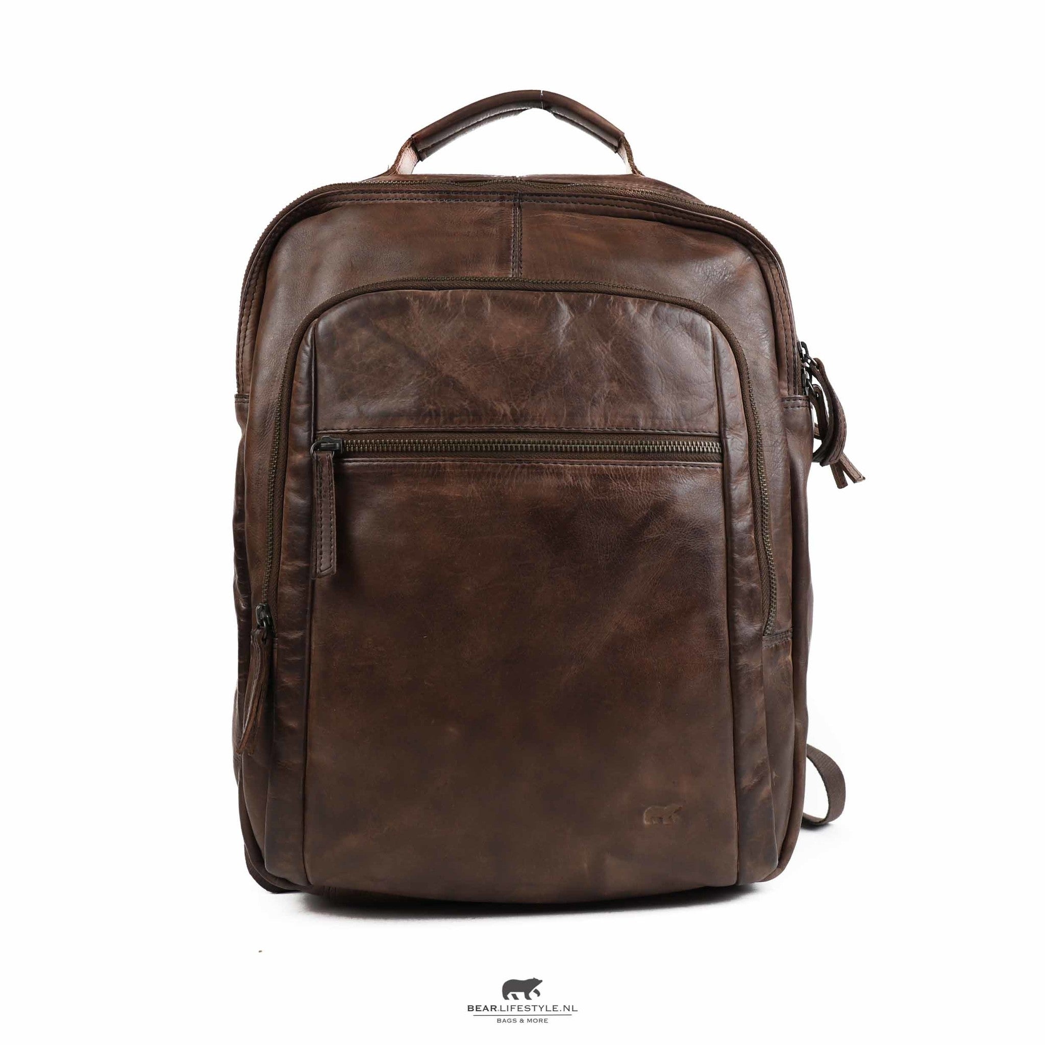 Rugzak 'Ties' donkerbruin - CL 40848 Donkerbruin