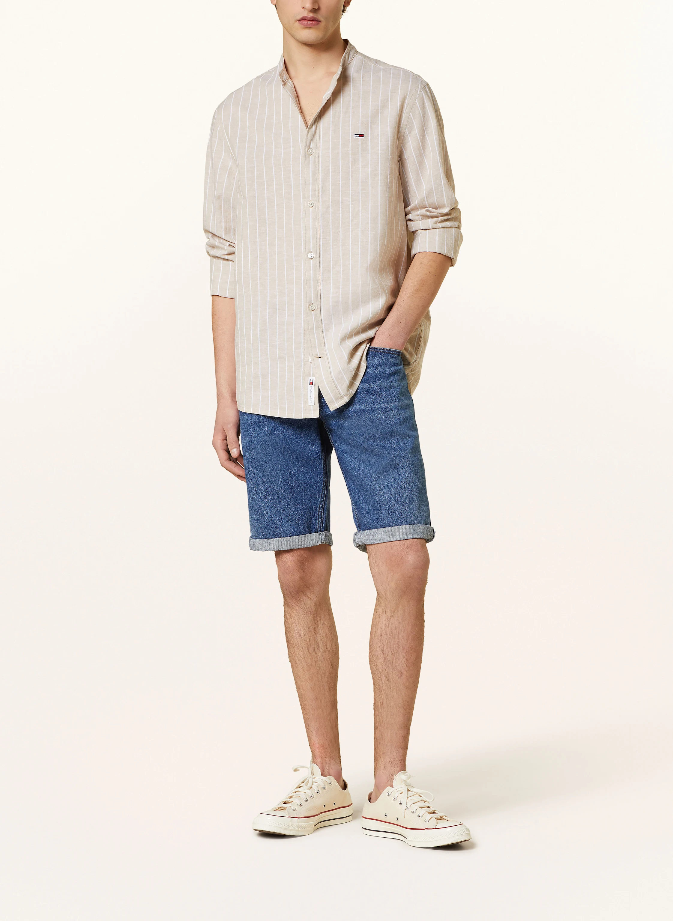 TOMMY JEANS Hemd Regular Fit mit Leinen
