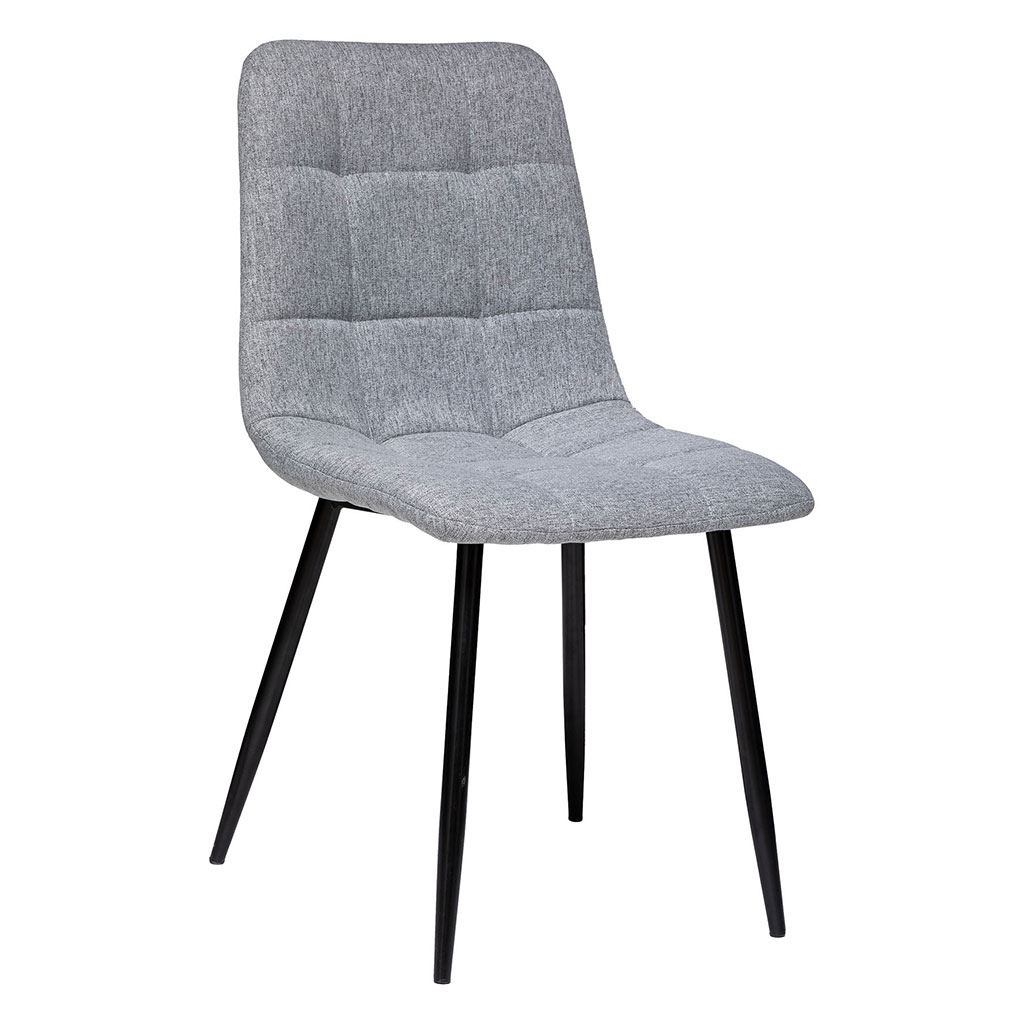 Chaise SIRAC métal tissu gris 44x55x83.5cm