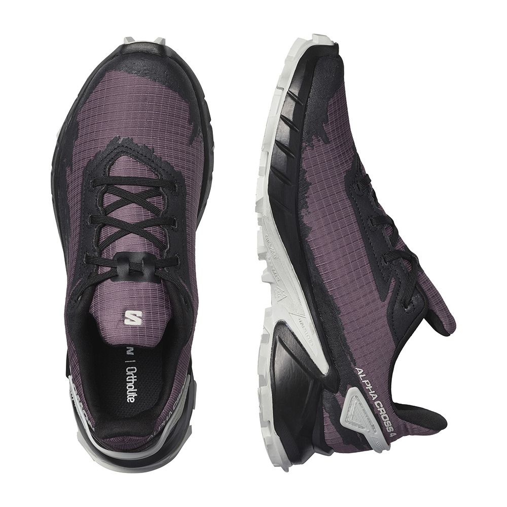 Salomon ALPHACROSS 4 - Chaussures trail Femme moonscape/black/lunar rock