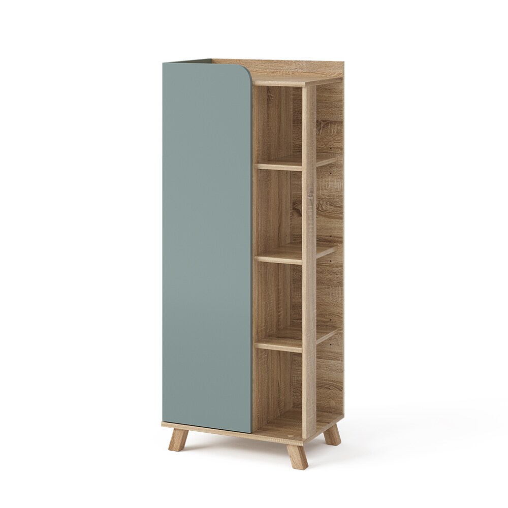 Vicco Midischrank Karen Sonoma Mintgrün 50 x 128 cm Tür offene Fächer