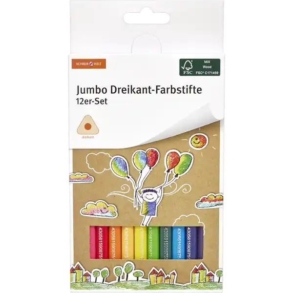 Jumbo Dreikant-Farbstifte