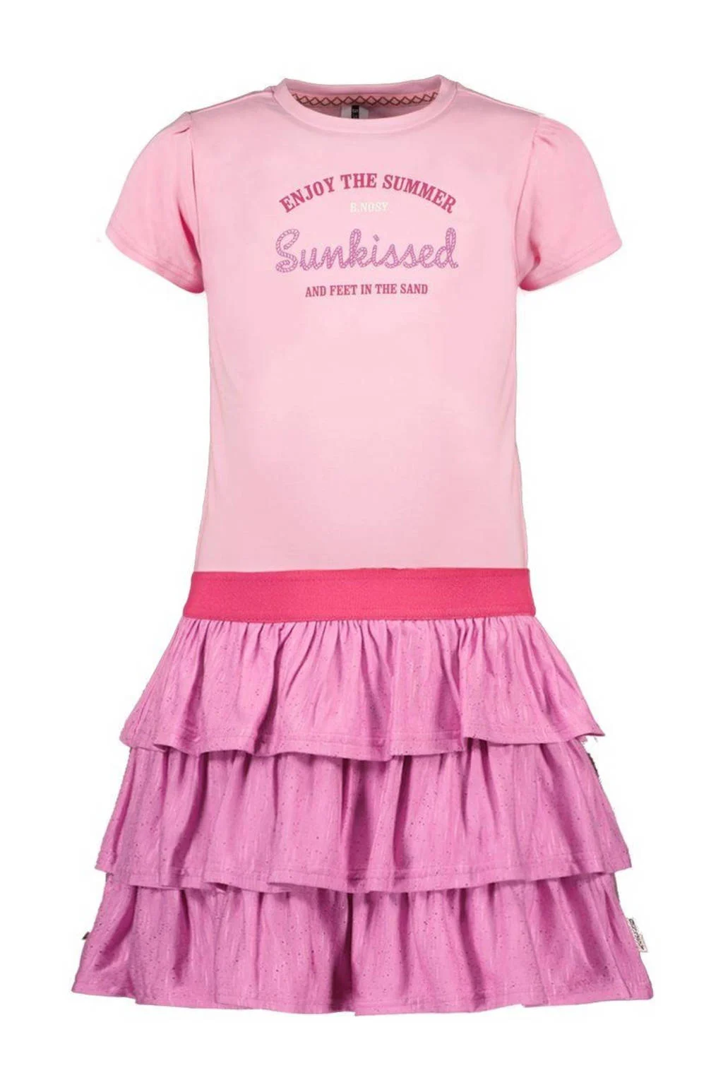B.Nosy jurk met tekst zoetroze/fuchsia