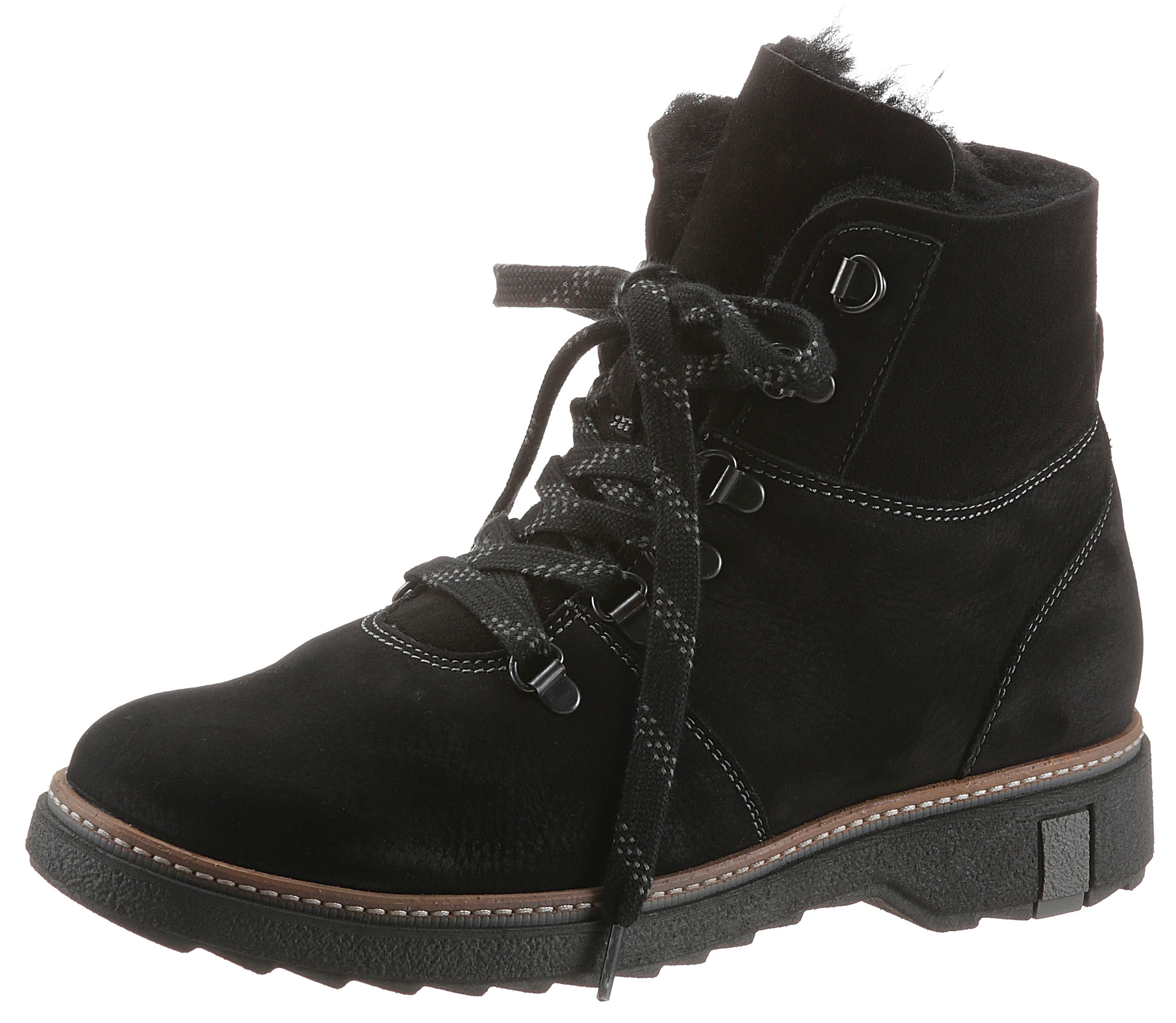 Waldläufer Winterboots »HITOMI«  , Outdoorboots, Schnürboots mit Lammfellfutter, H-Weite