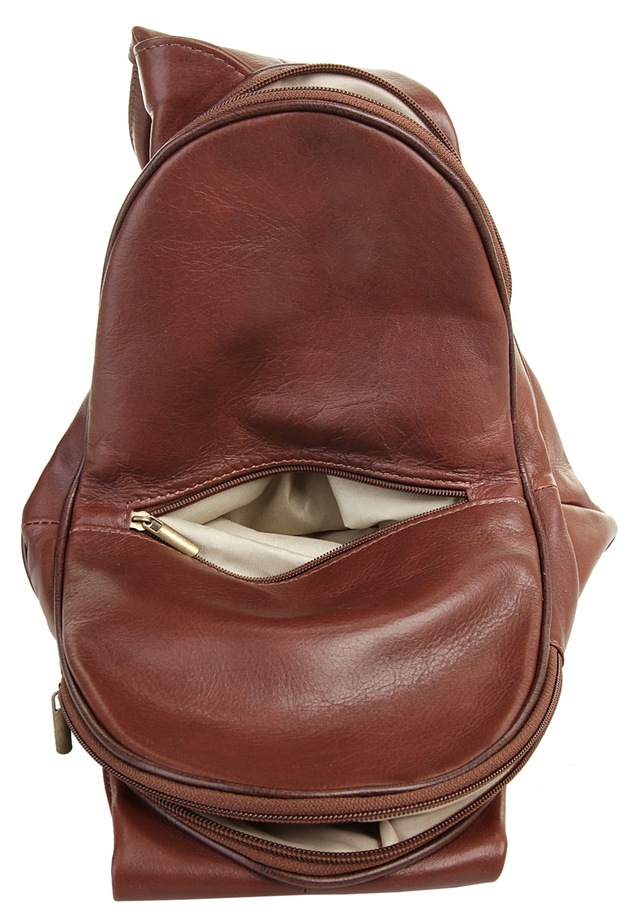 Piké Cityrucksack echt Leder, Made in Italy