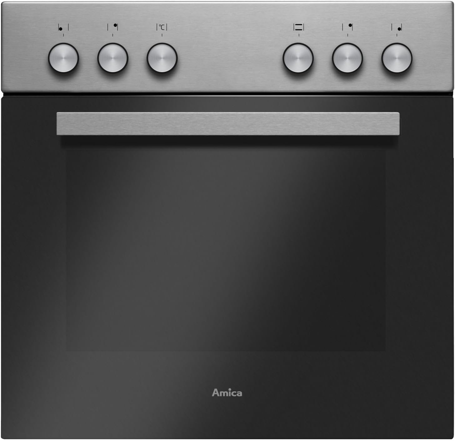 Amica EHC 933 041 E/Herd-Set/Glaskeramik-Kochfeld/rahmenlos/Fine Design/Edelstahl / 62l / MF9 / Energieeffizienzklasse A