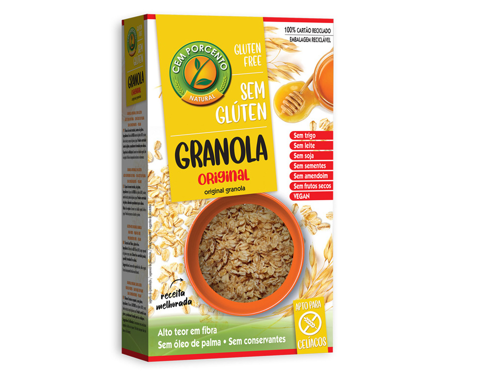 GRANOLA CEM PORCENTO ORIGINAL SEM GLÚTEN 300G