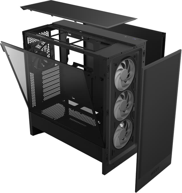 NZXT H5 Flow RGB 2024 PC-kabinet (sort)
