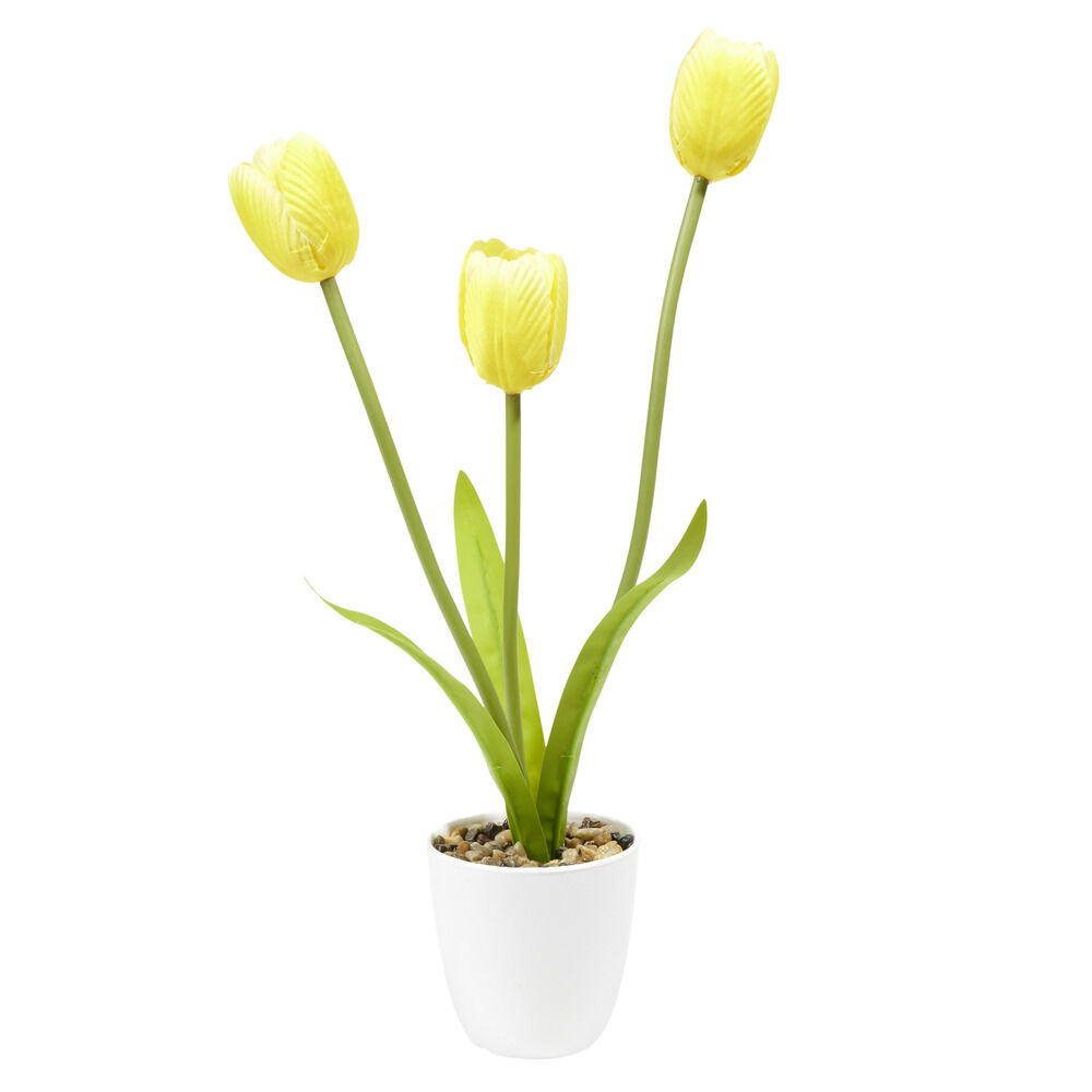 Pot de 3 tulipes artificielles Ø12xH30cm