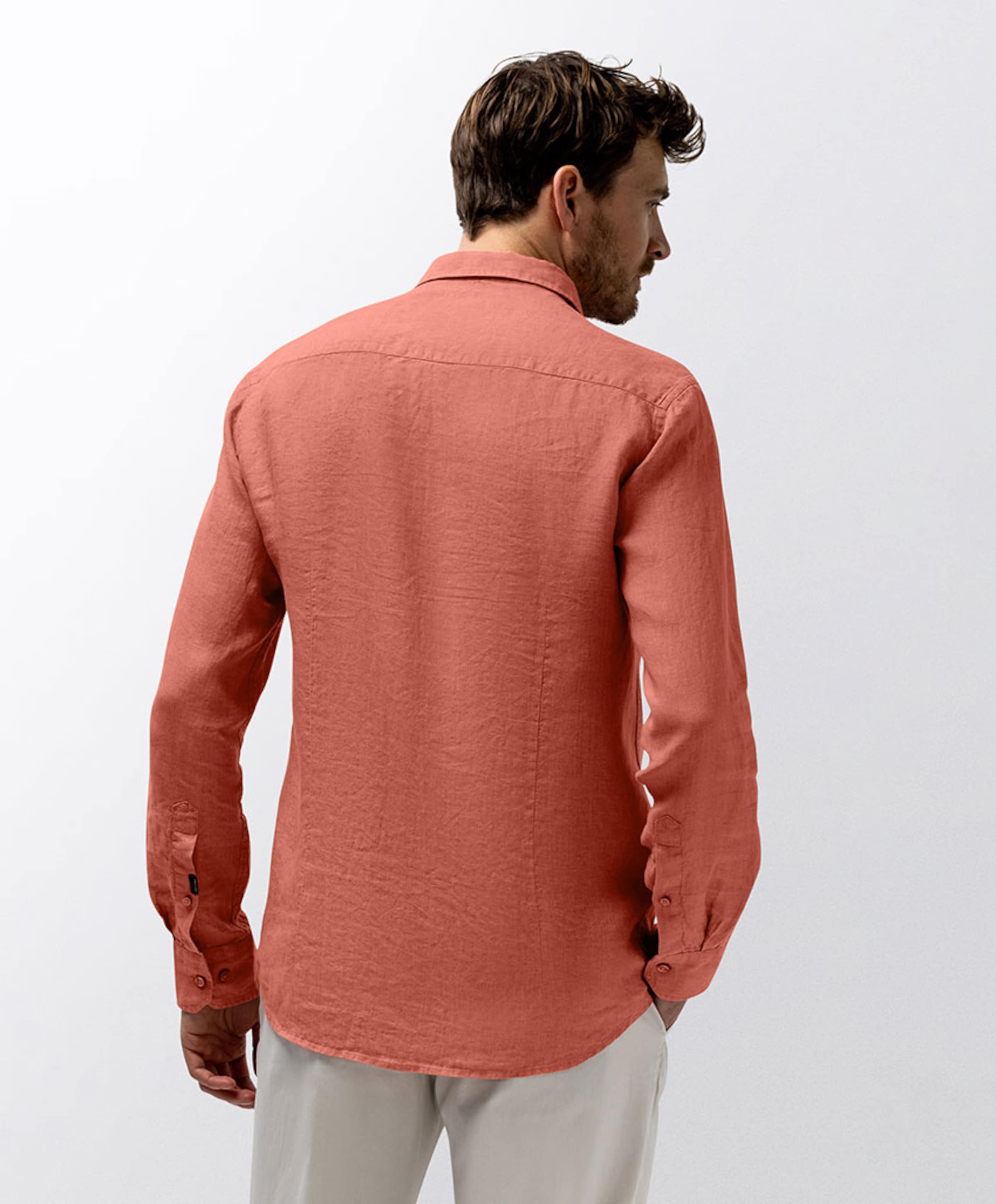 State of Art Heren overhemd lange mouw roze