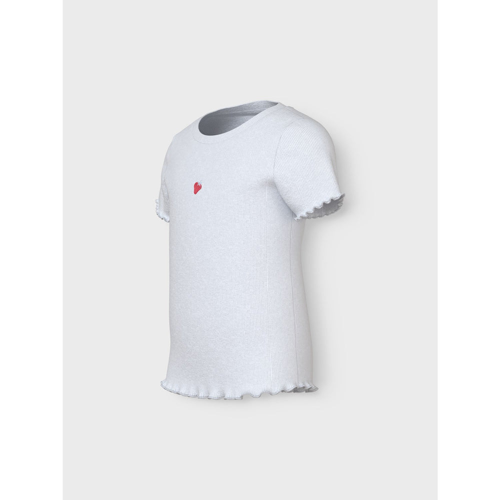 Køb Name It Bright White Strawberry Vivemma Slim T-Shirt