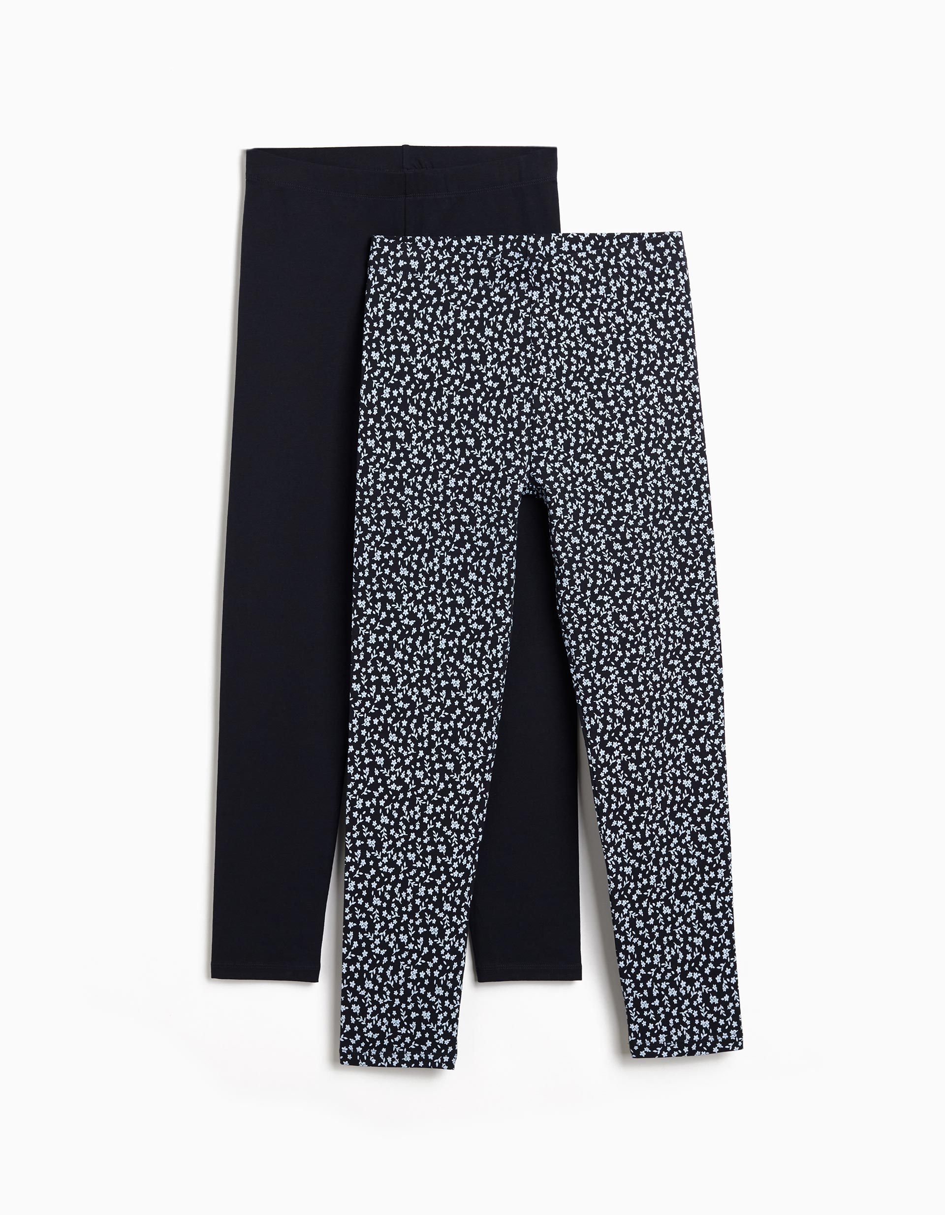 Pack 2 Leggings, Menina, Azul Escuro