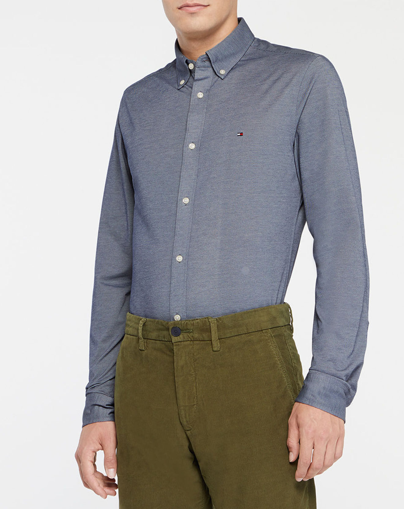 Tommy Hilfiger Chemise Slim 1985 Solid bleu foncé