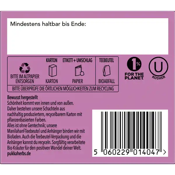 Bio-Kräutertee Love, mit Rose, Kamille und Lavendel