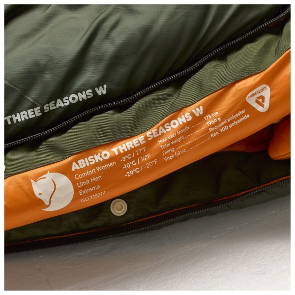 Fjällräven - Women's Abisko Three Seasons - Sac de couchage synthétique