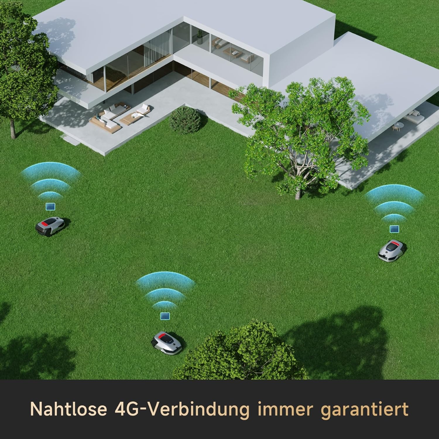DREAME Mähroboter A2 ohne Begrenzungskabel, 360° 3D LiDAR + AI Vision, Auto-Begrenzungseinrichtung,3000 m²,Dual-Fusion-Kartierung, OmniSense-2.0-Hindernisvermeidung, EdgeMaste-Schneidsystem