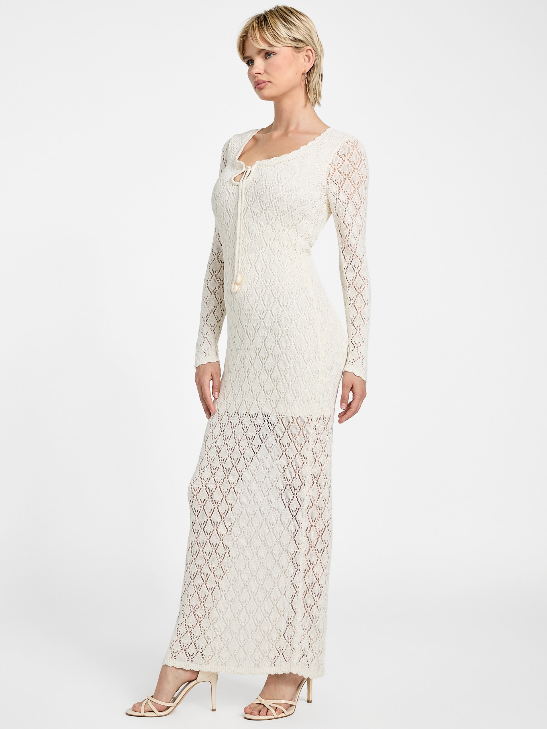 Vestido longo Alba Pointelle