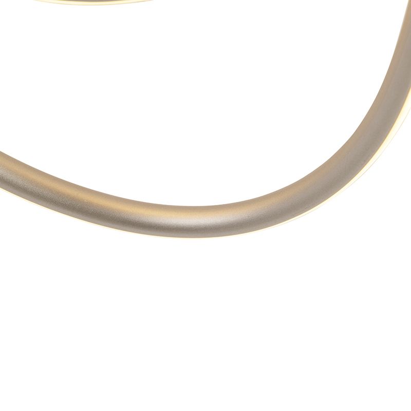 Design plafondlamp staal incl. LED 3 staps dimbaar  - Rowan