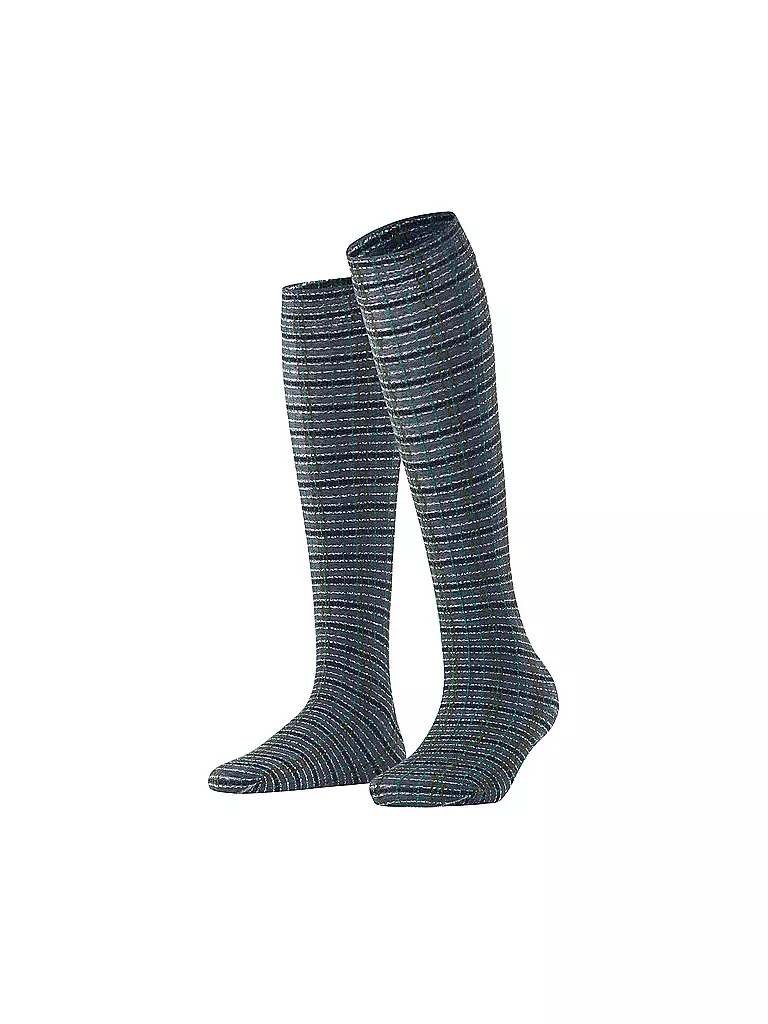 FALKE Kniestrümpfe DORMANT TWEED royal blue blau