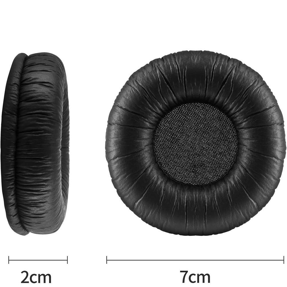 (2er Set) Sony WH-CH500 / 510 / ZX3308BT / 310 / ZX100 / 600 / V15 Kopfhörer Ersatz Ohr Polster Kissen - Schwarz