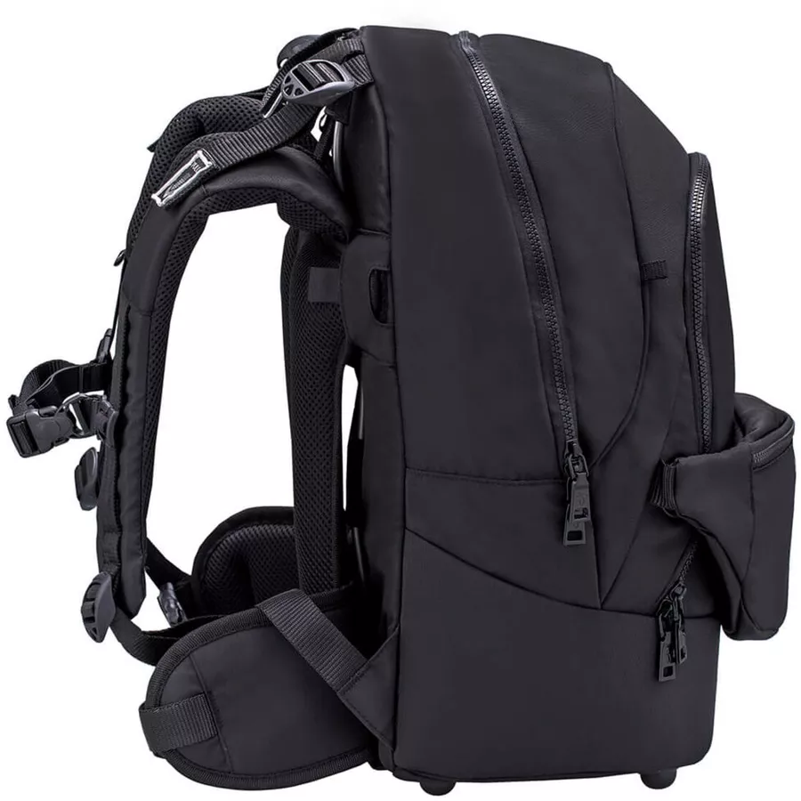 Belmil Schulrucksack 2-IN-1 Schulrucksack & Gürteltasche Black