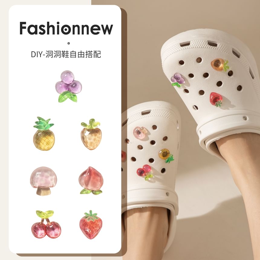 Dewy Kiss - Fruit Clog Schoen Charm / Set