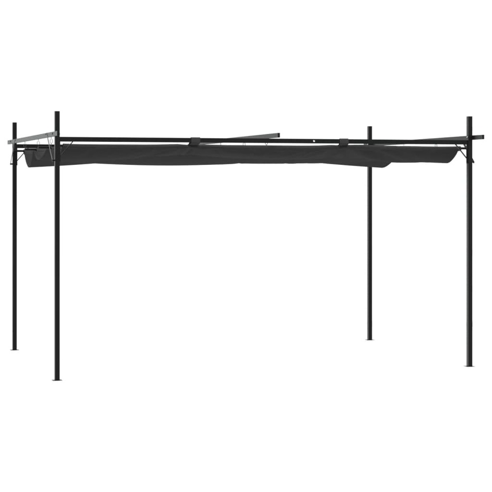 Pergola avec toit rétractable anthracite 395x292x230 cm