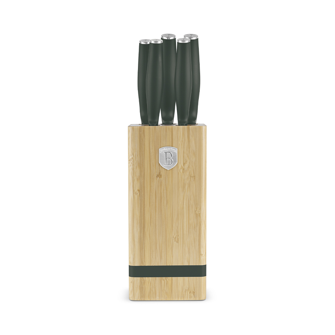 Berlinger Haus 6-teiliges Messer-Set mit Messerblock Matte Green Collection