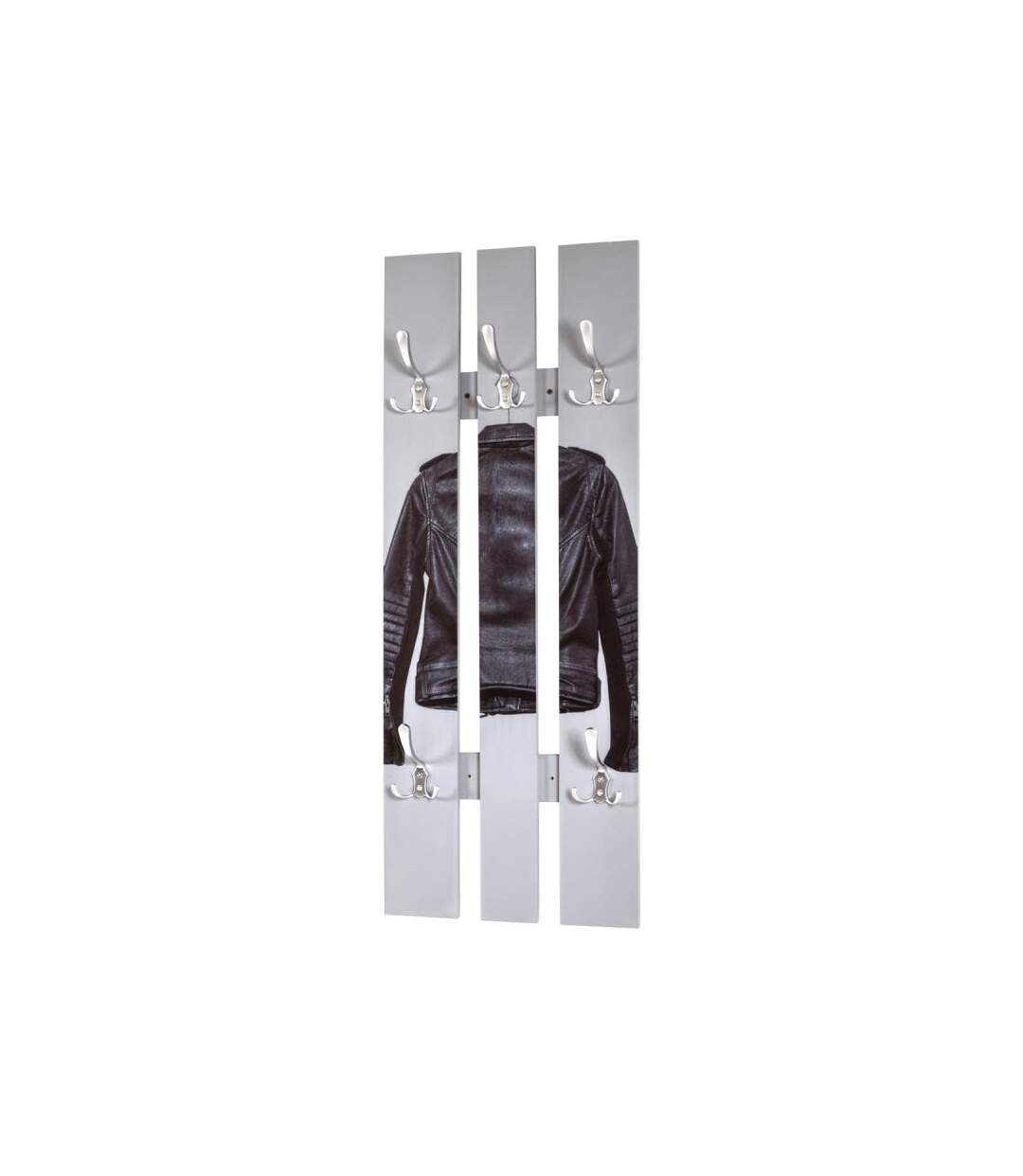 Paris Prix - Patère Murale Vintage blouson 100cm Gris & Noir